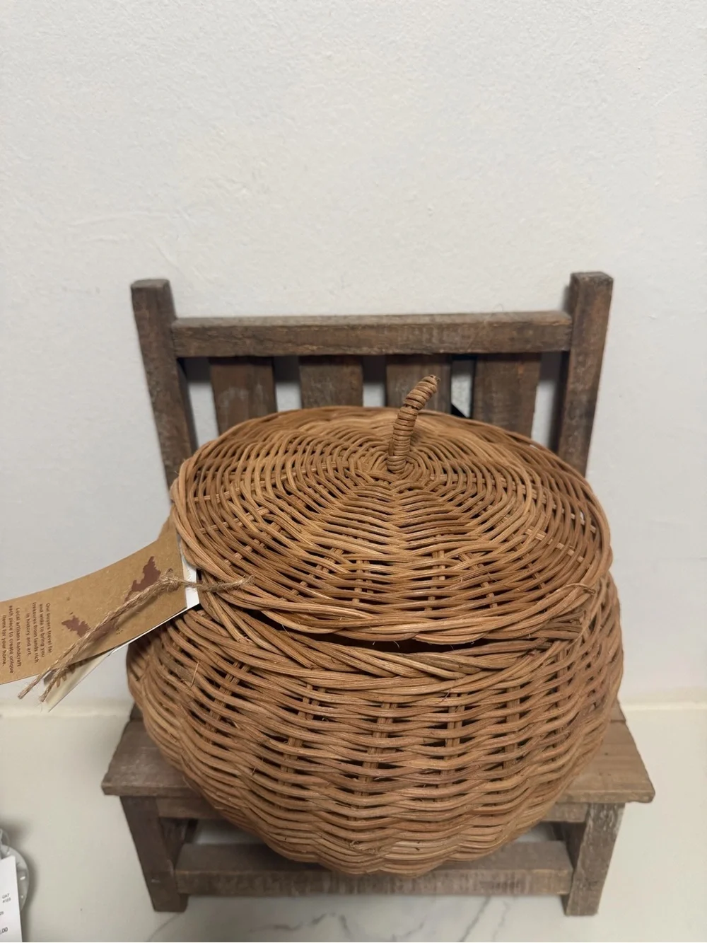 Pumpkin Rattan basket New Fall Decor Halloween Wicker